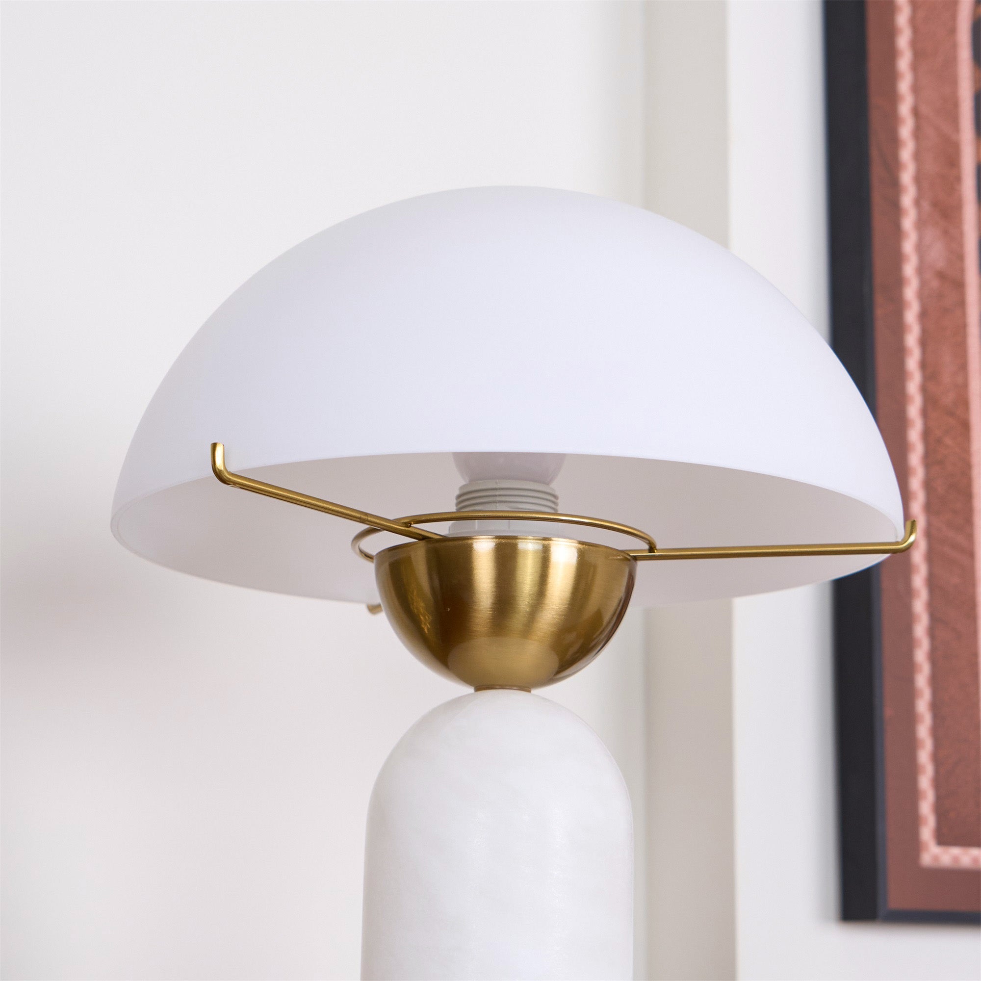 Orbis Hand-Cut Stone Table Lamp