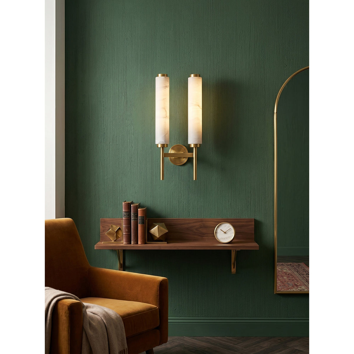 Talia Alabaster Column Sconce