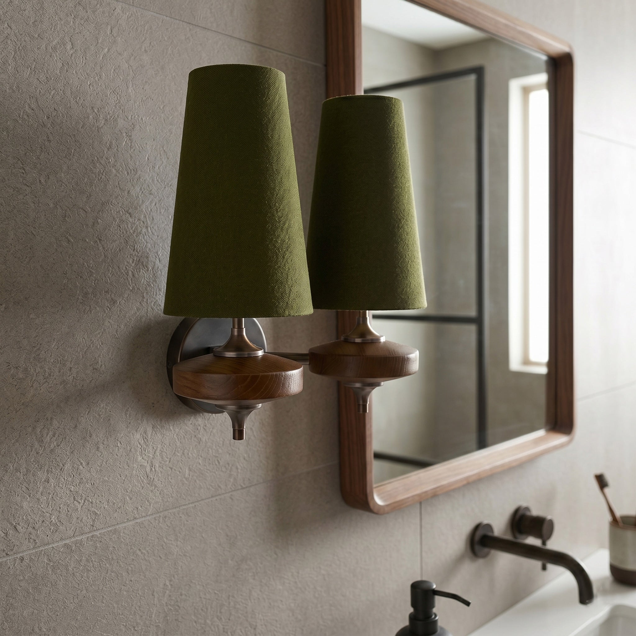 Nikau Walnut Wall Sconce