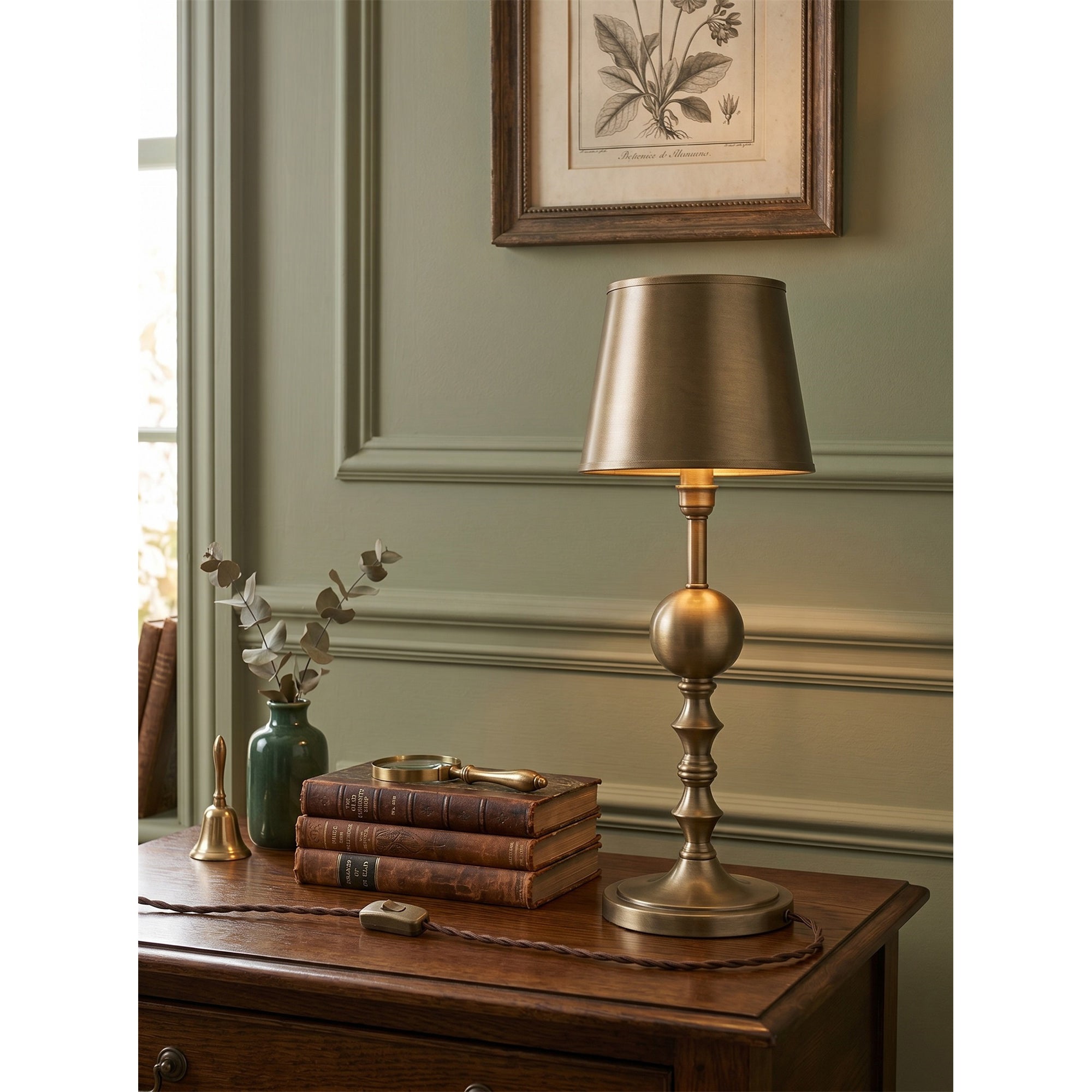 Antique Brass Candelabra Table Lamp