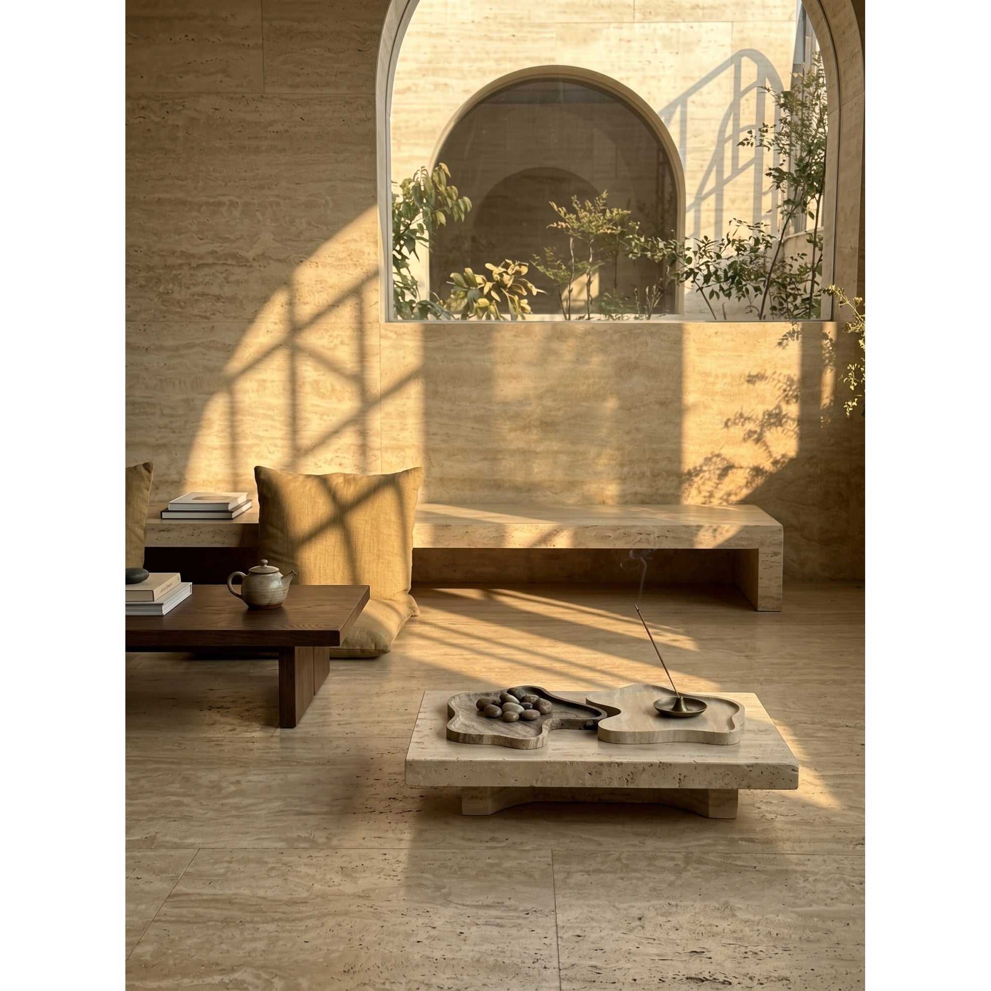Wavy Edge Stone Catchall Tray