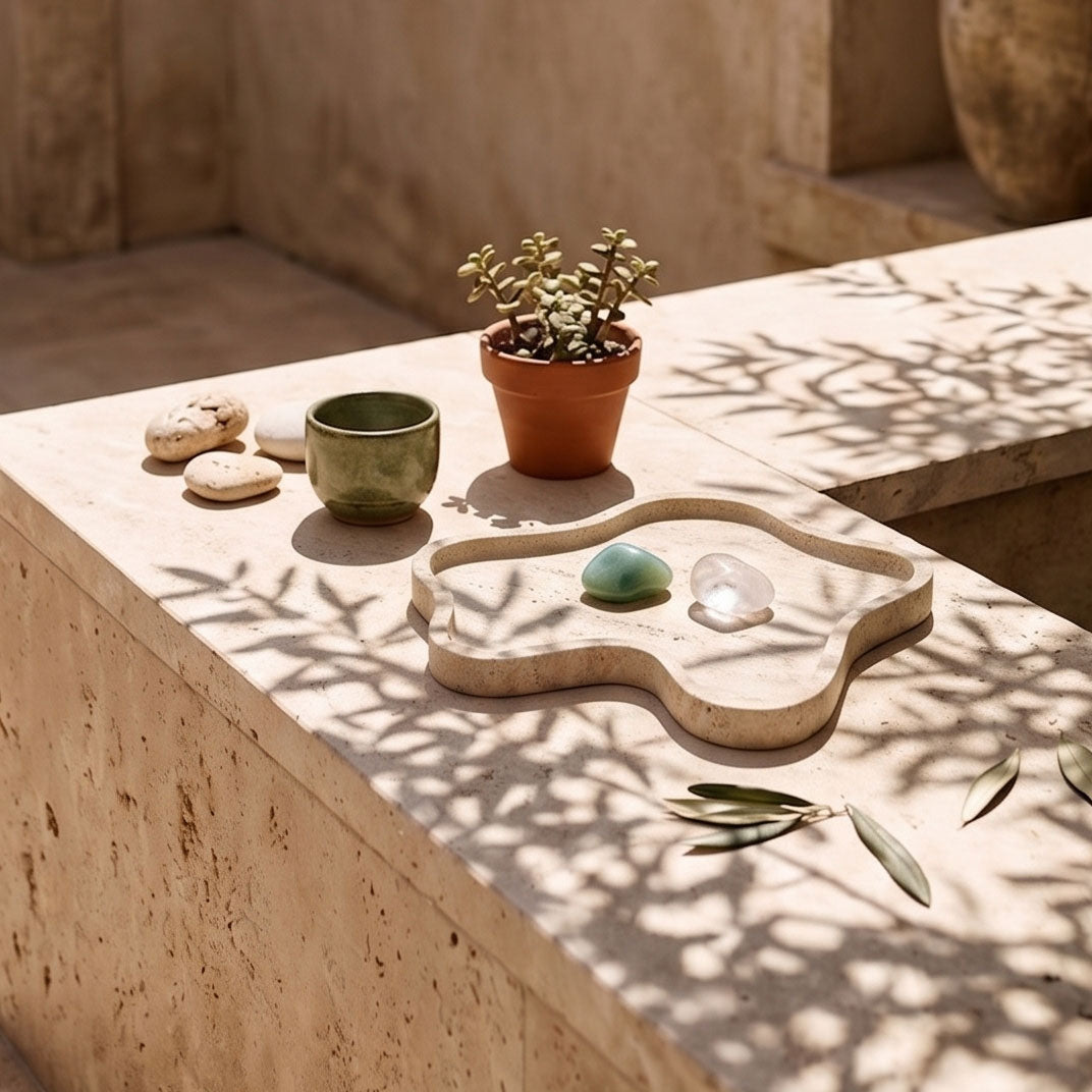 Wavy Edge Stone Catchall Tray
