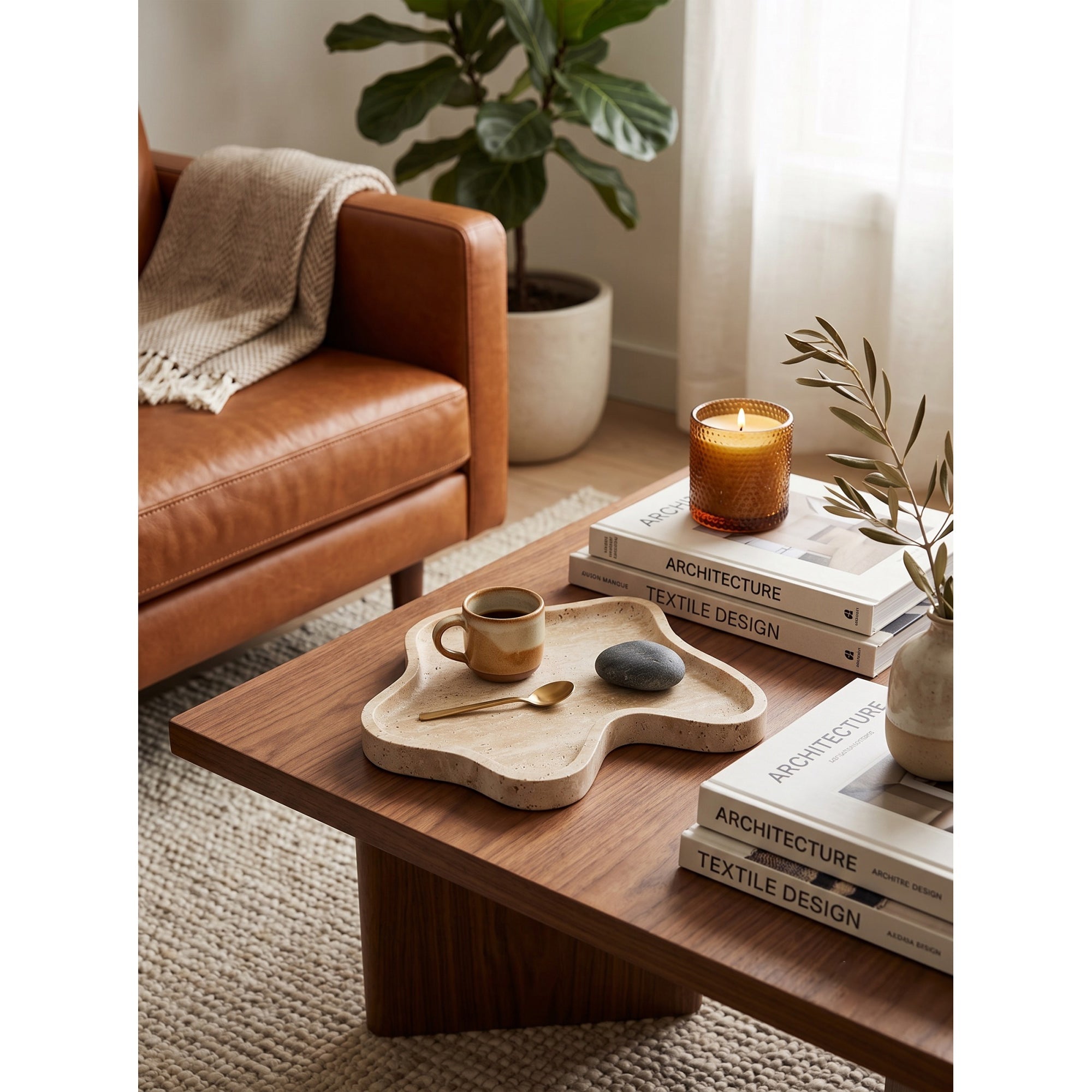 Wavy Edge Stone Catchall Tray