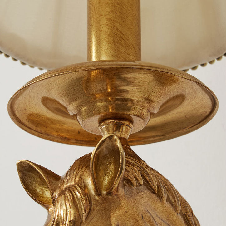 Sculpted Stallion Head Brass Sconce