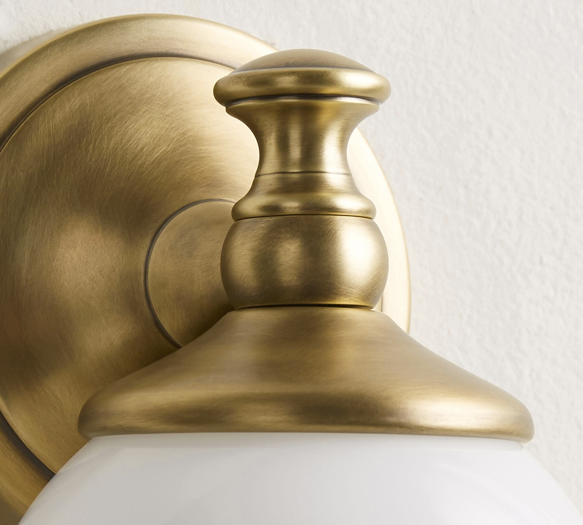 White Glass Plug-in Wall Sconce