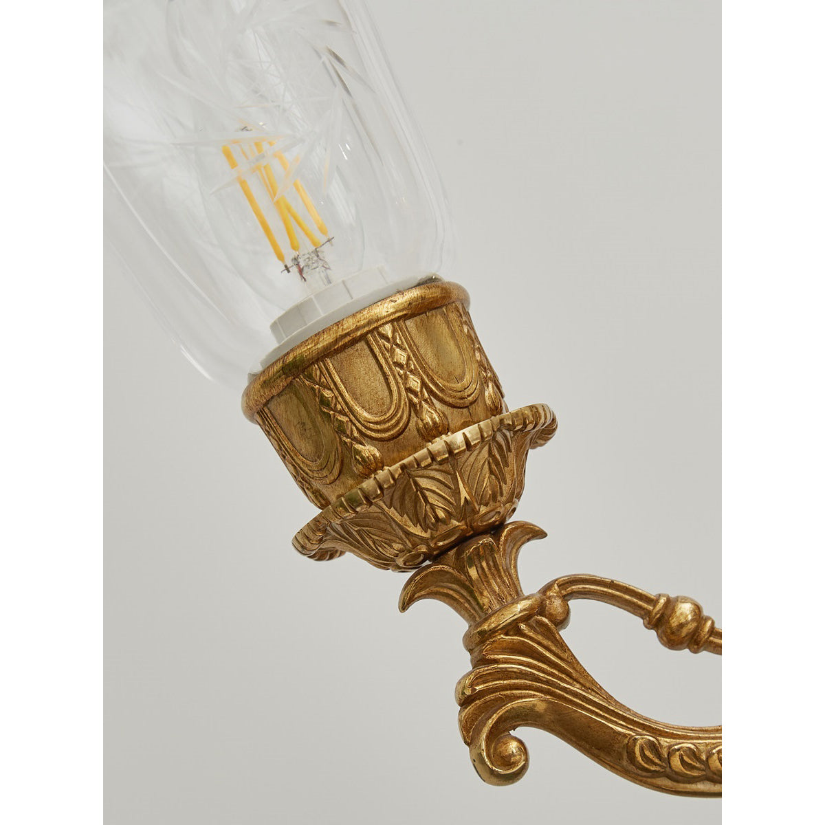 Brass Palm Tree Marble Table Lamp