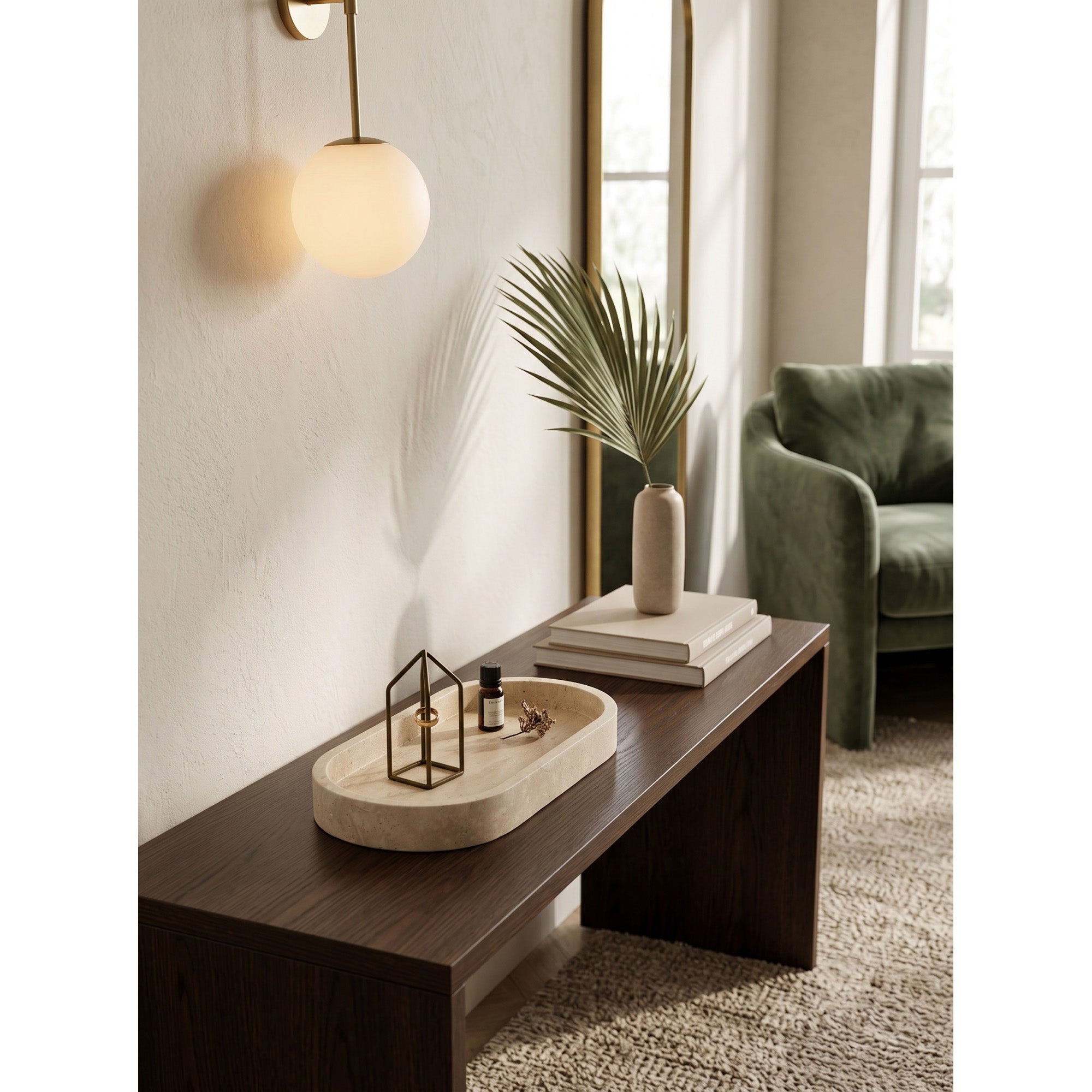 Pill Shaped Stone Catchall Tray