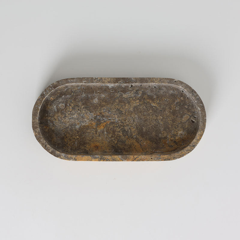 Pill Shaped Stone Catchall Tray
