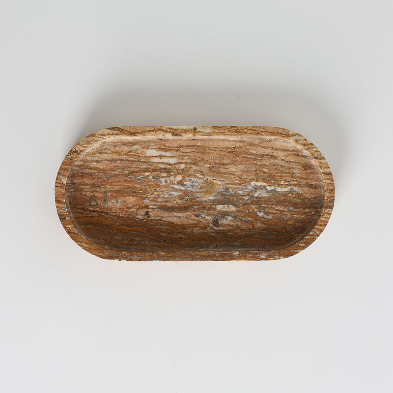 Pill Shaped Stone Catchall Tray
