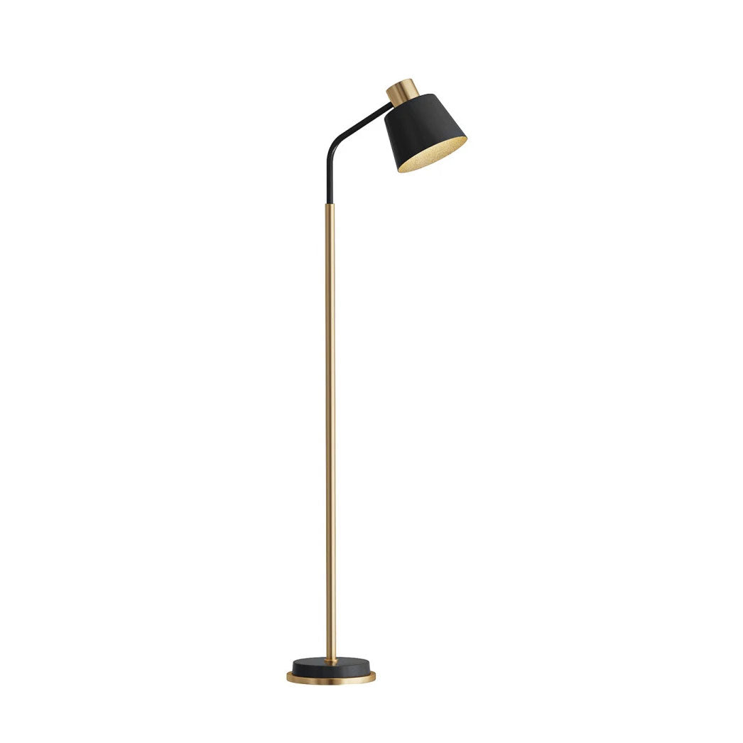 Slim Black Gold Arched Floor Lamp