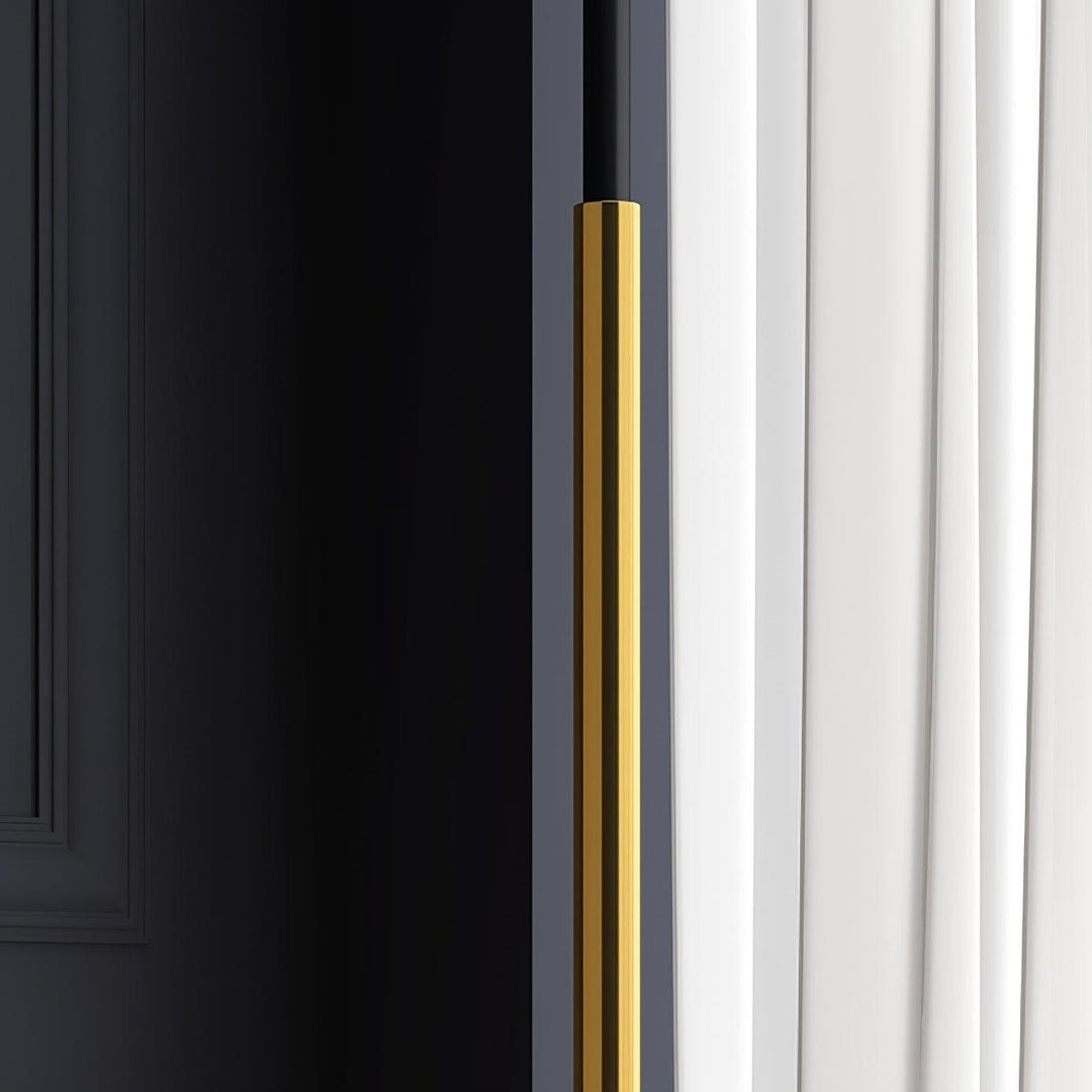 Slim Black Gold Arched Floor Lamp