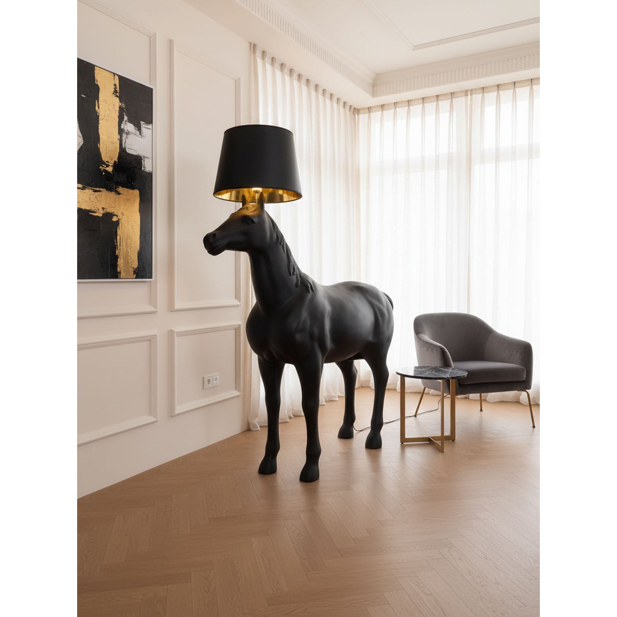 Sculptural Horse Floor Lamp