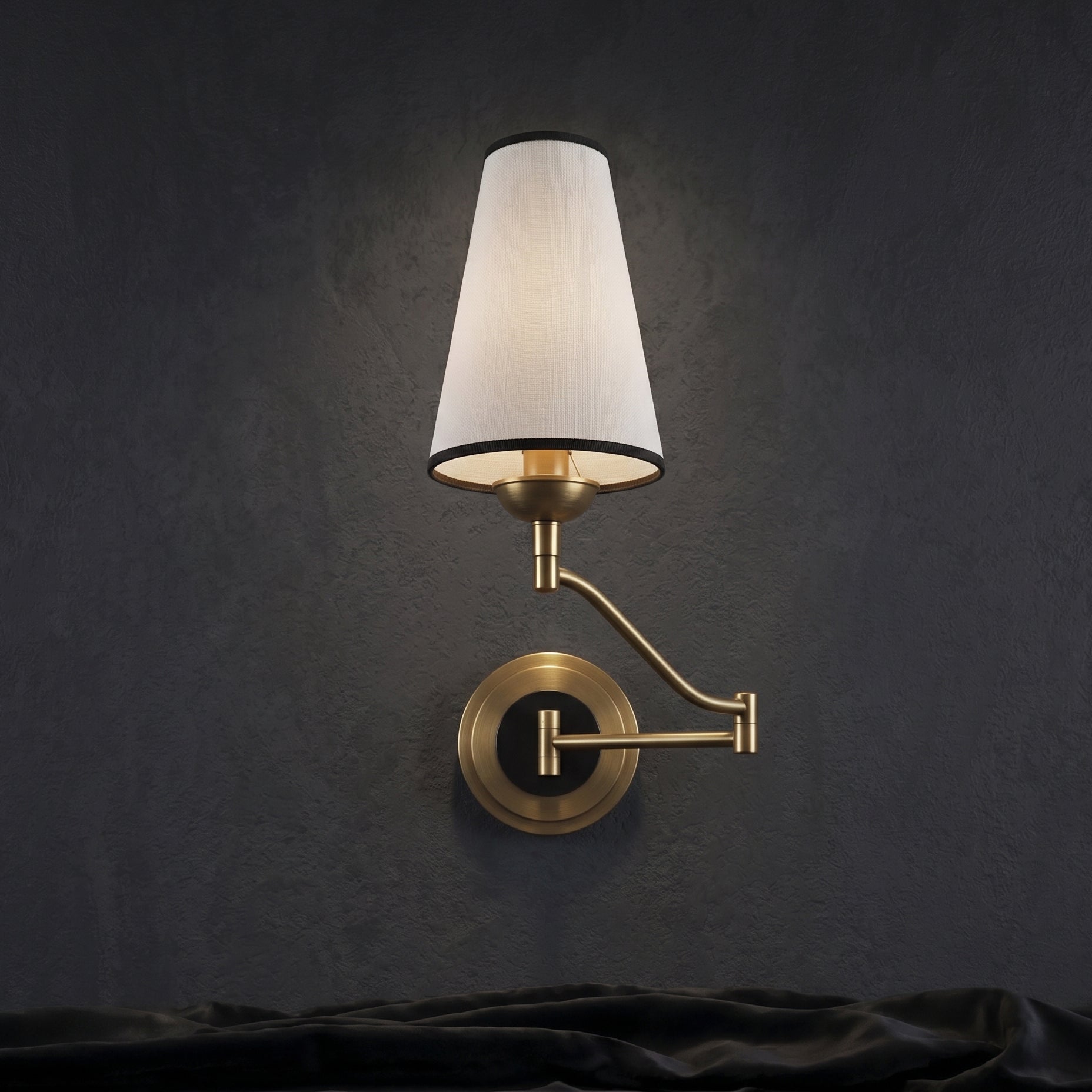 Adjustable Swing Arm Brass Wall Sconce