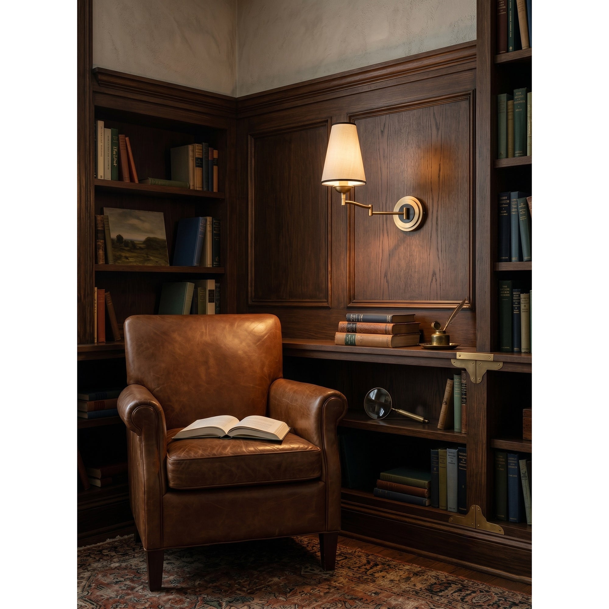 Adjustable Swing Arm Brass Wall Sconce