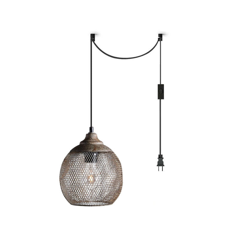 Woven Mesh Globe Swag Pendant