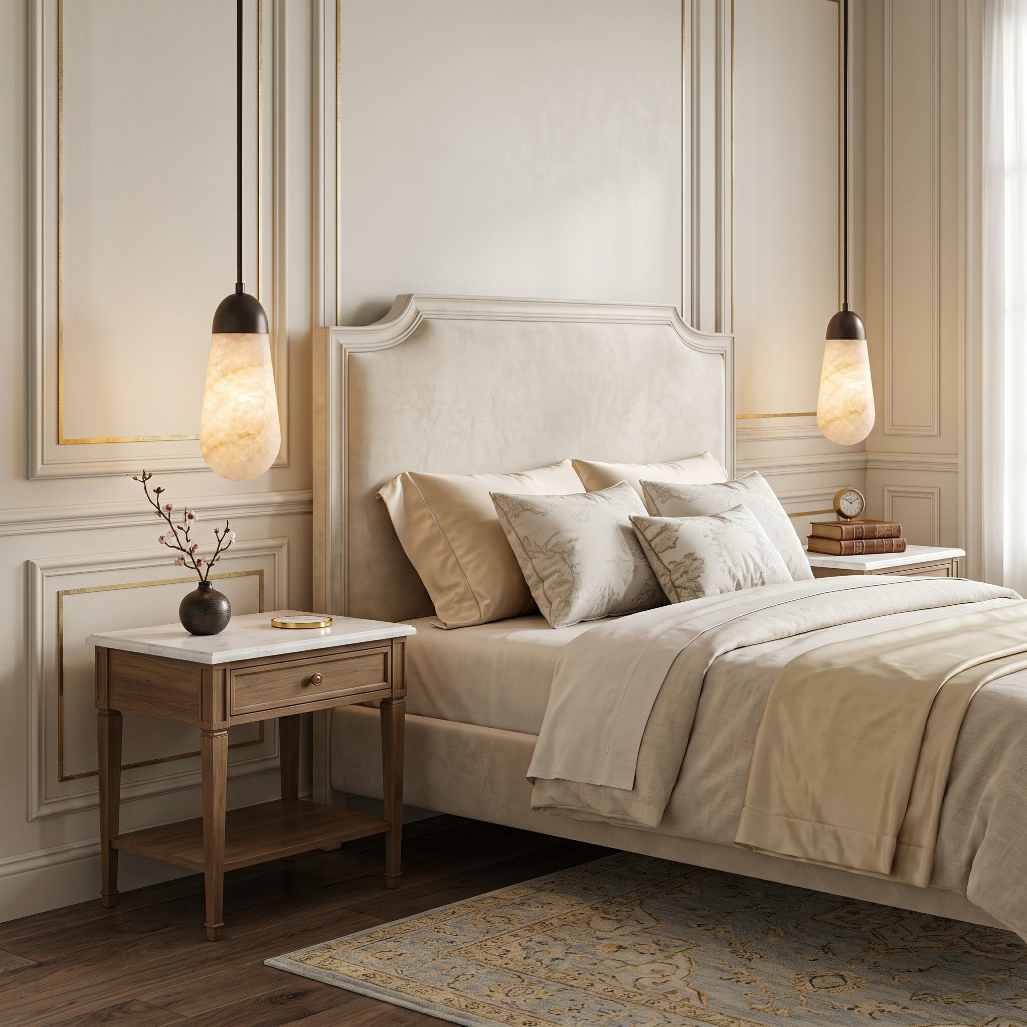 Slim Drop Alabaster Pendant Lamp