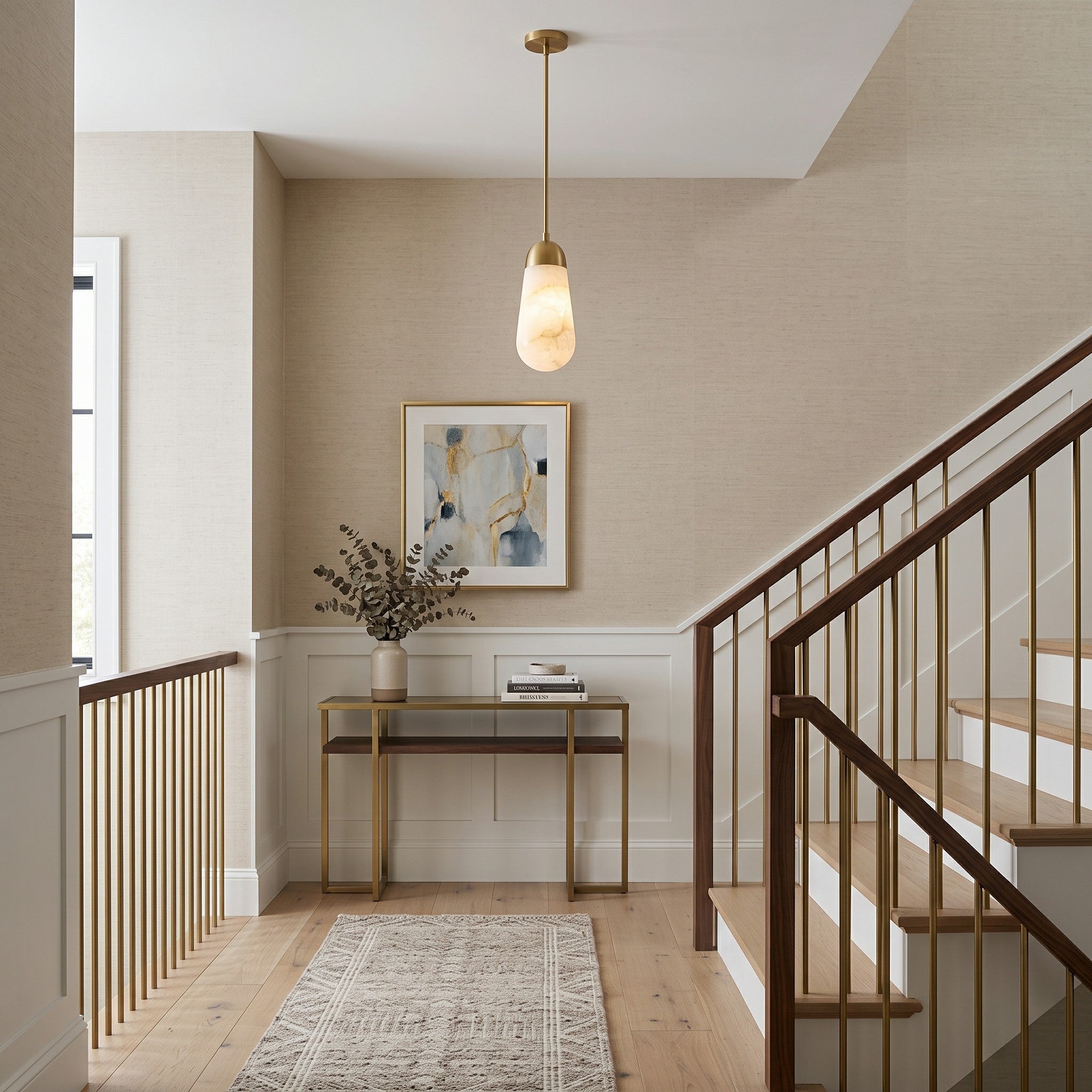 Slim Drop Alabaster Pendant Lamp