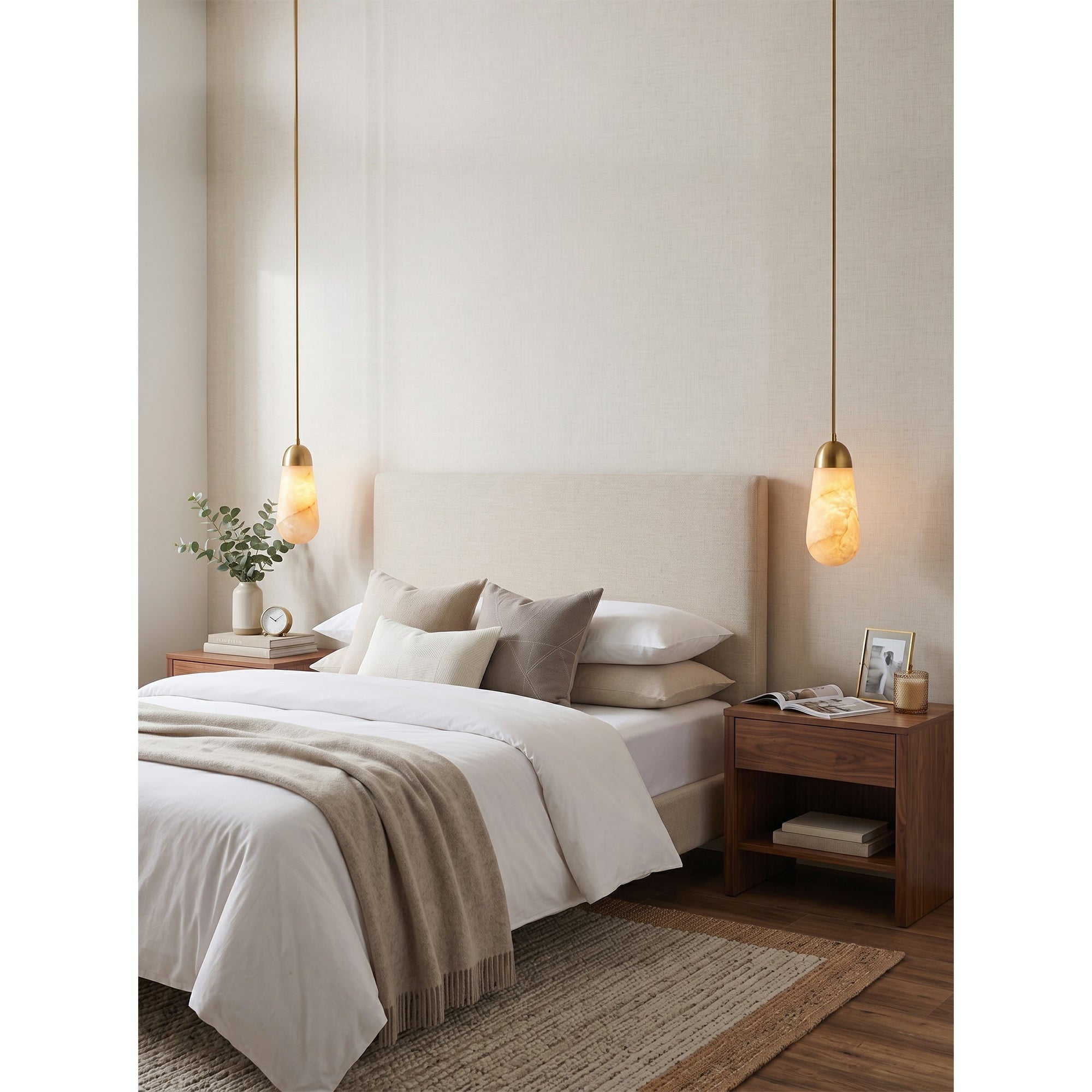 Slim Drop Alabaster Pendant Lamp