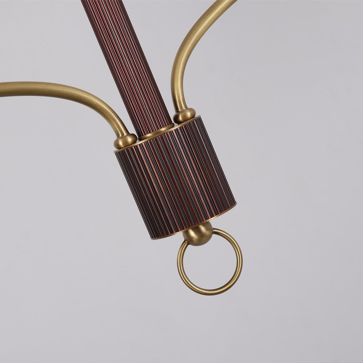 Pleated Empire Shade Brass Chandelier