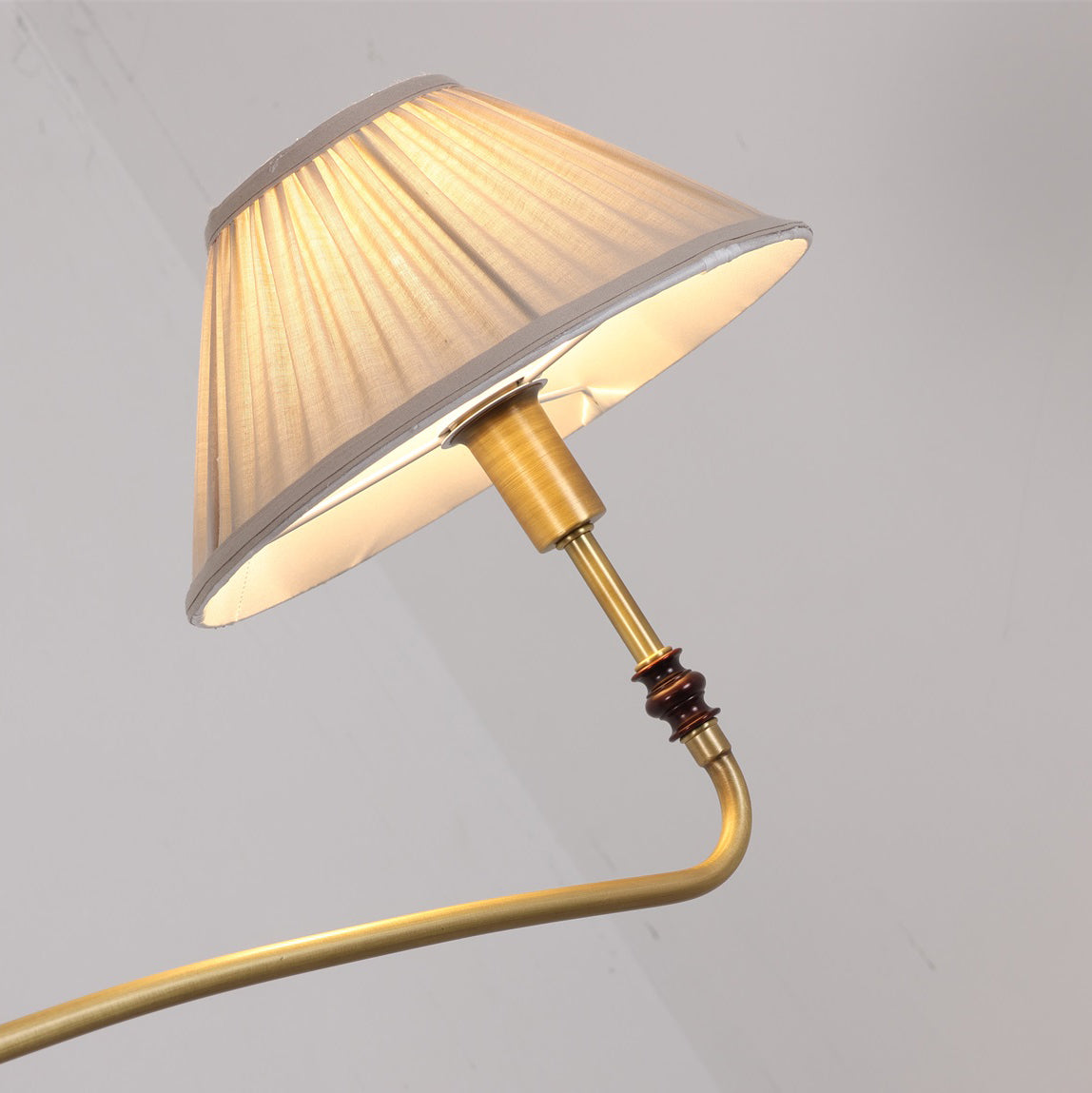 Pleated Empire Shade Brass Chandelier