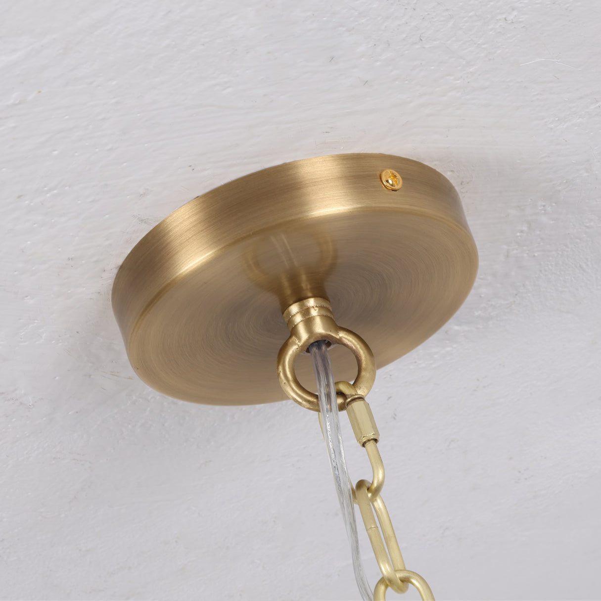 Pleated Empire Shade Brass Chandelier