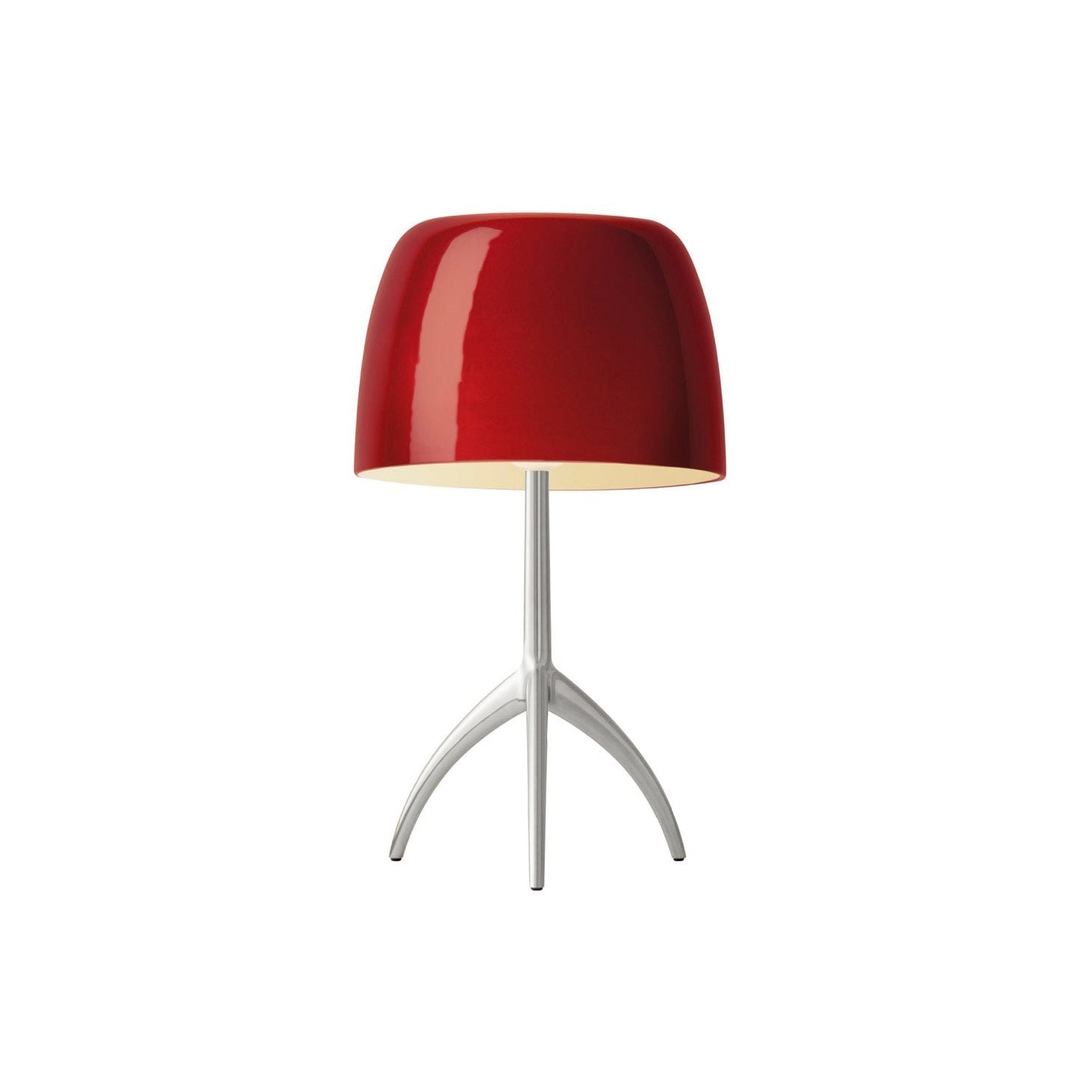 Red Blown Glass Tripod Table Lamp
