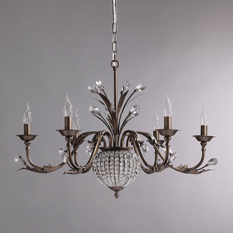 Coffee Gold Teardrop Crystal Chandelier