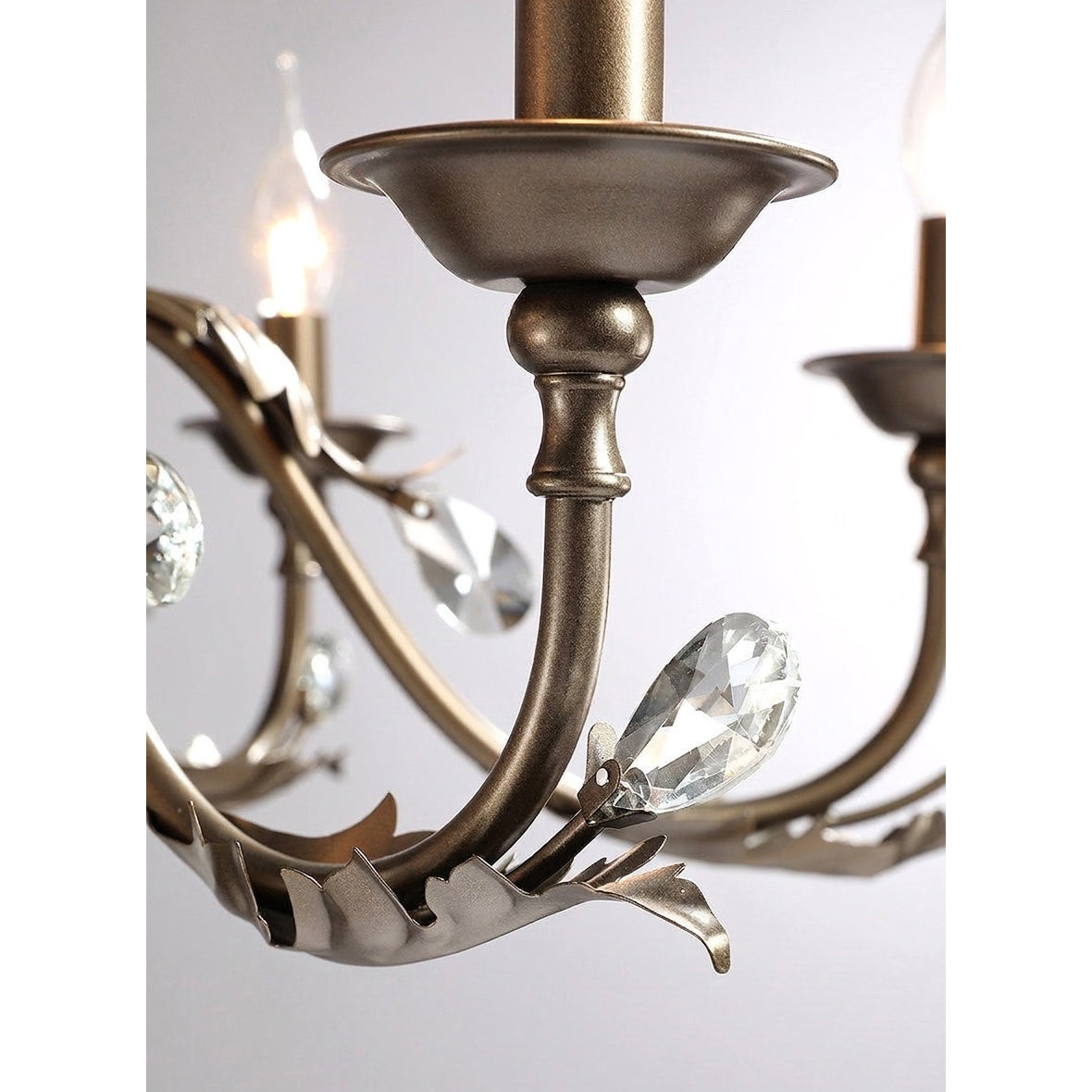 Coffee Gold Teardrop Crystal Chandelier