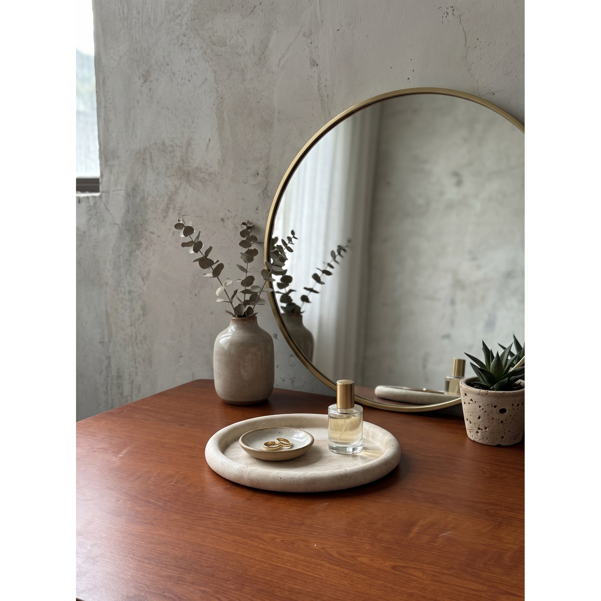 Round Stone Catchall Tray
