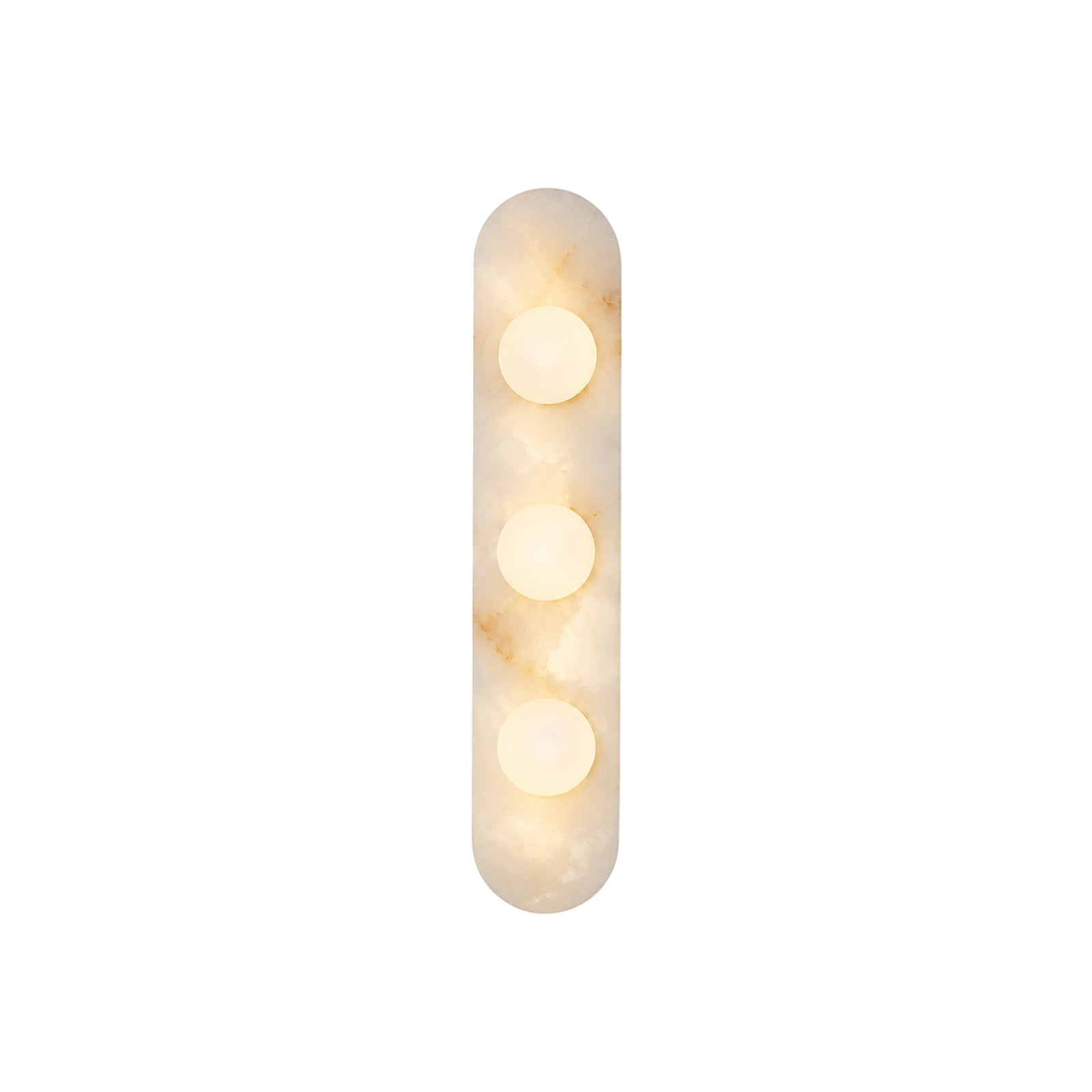 Tiered Alabaster Stone Wall Sconce