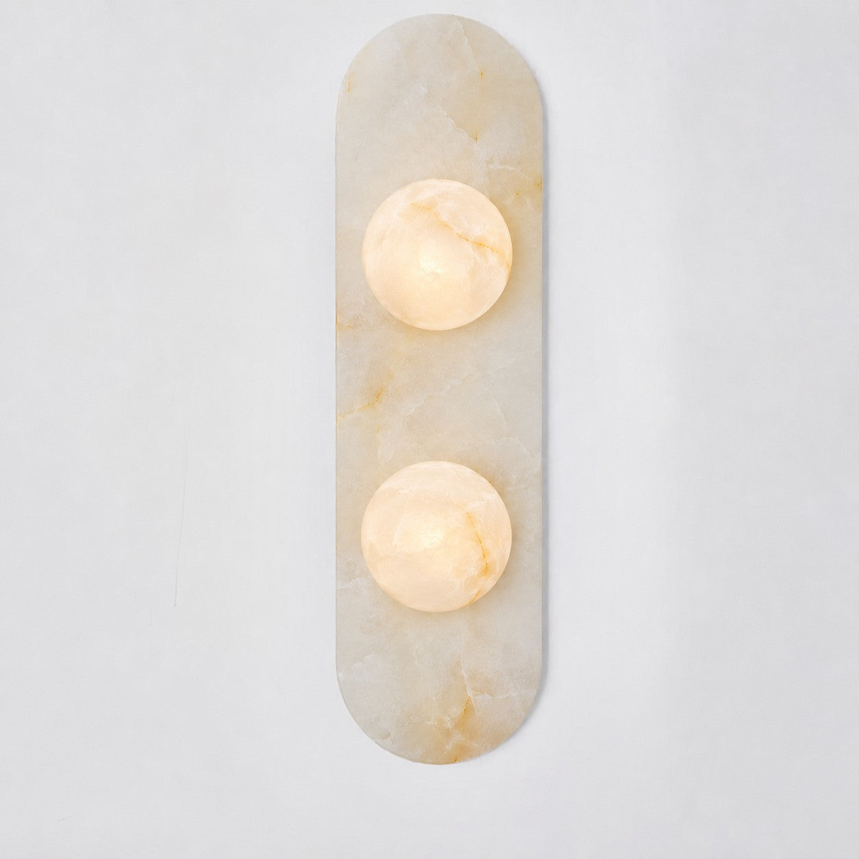 Tiered Alabaster Stone Wall Sconce