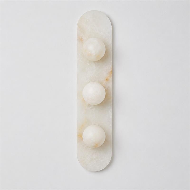 Tiered Alabaster Stone Wall Sconce