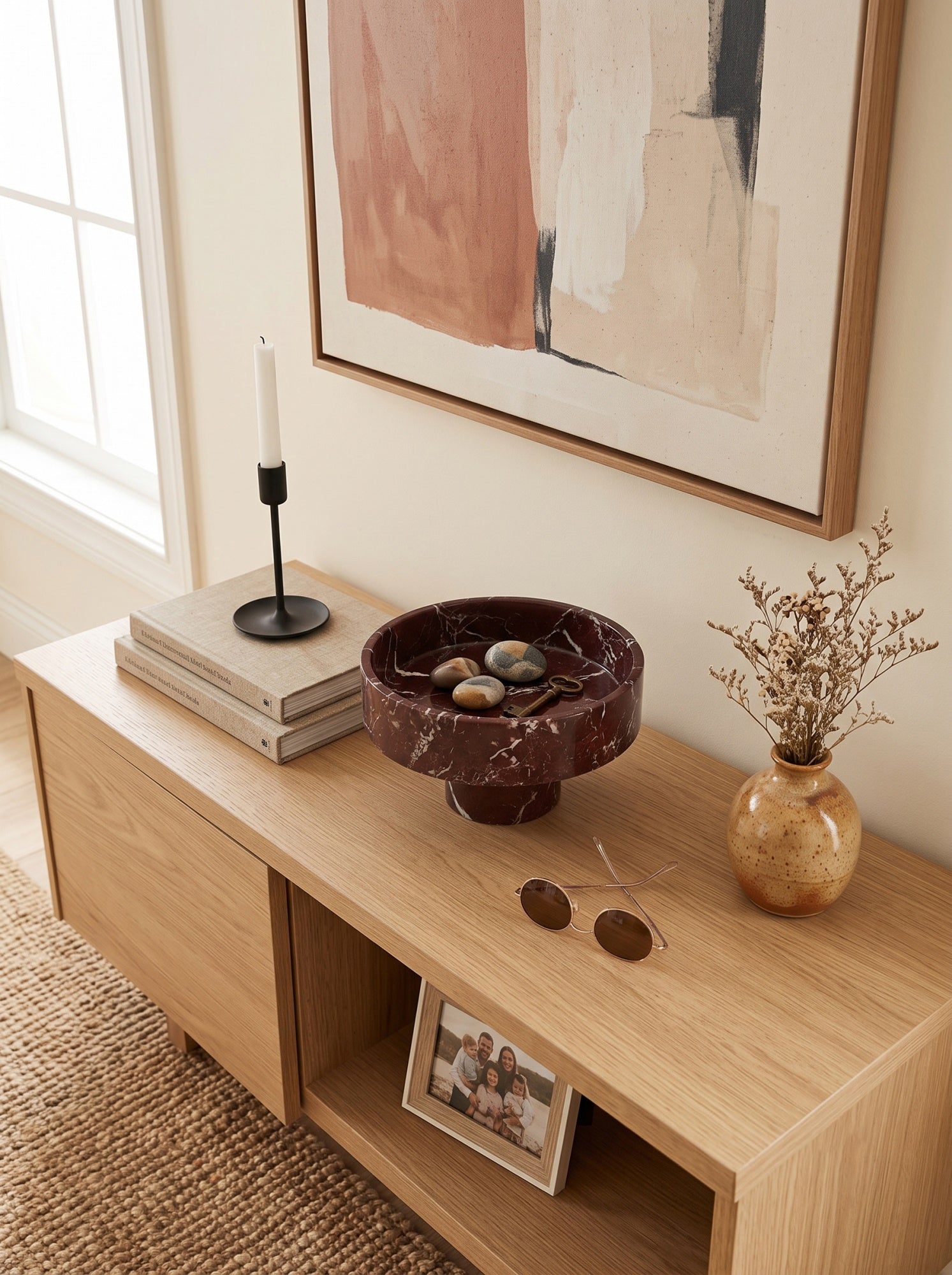 Footed Marble Pedestal Bowl