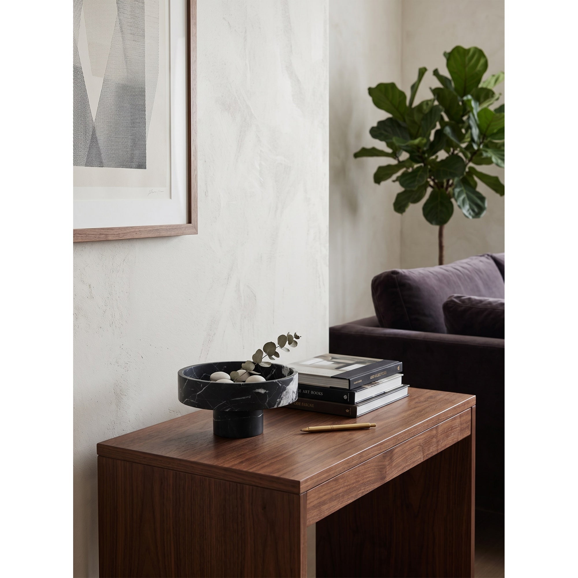 Footed Marble Pedestal Bowl