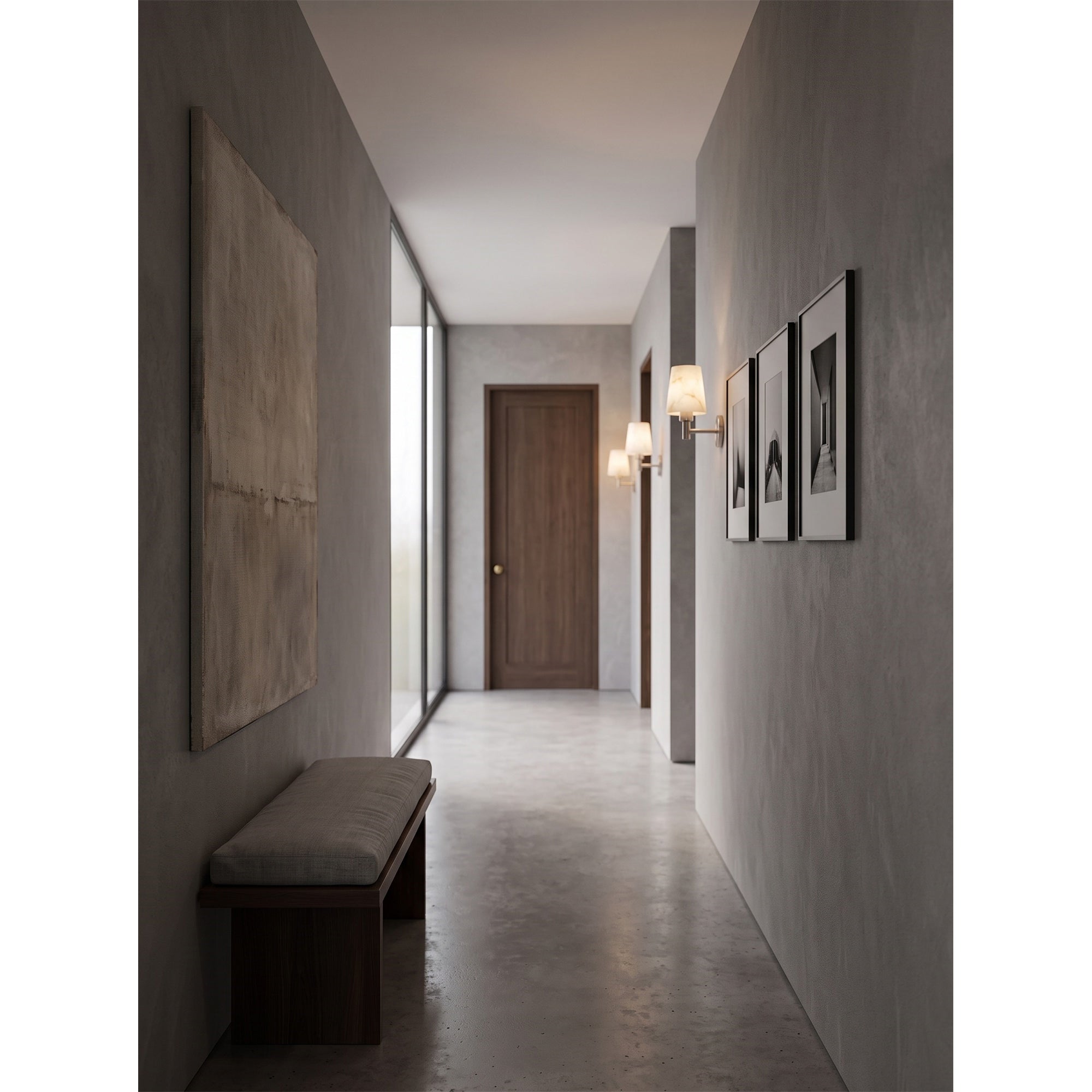 Petite Lantern Alabaster Wall Sconce