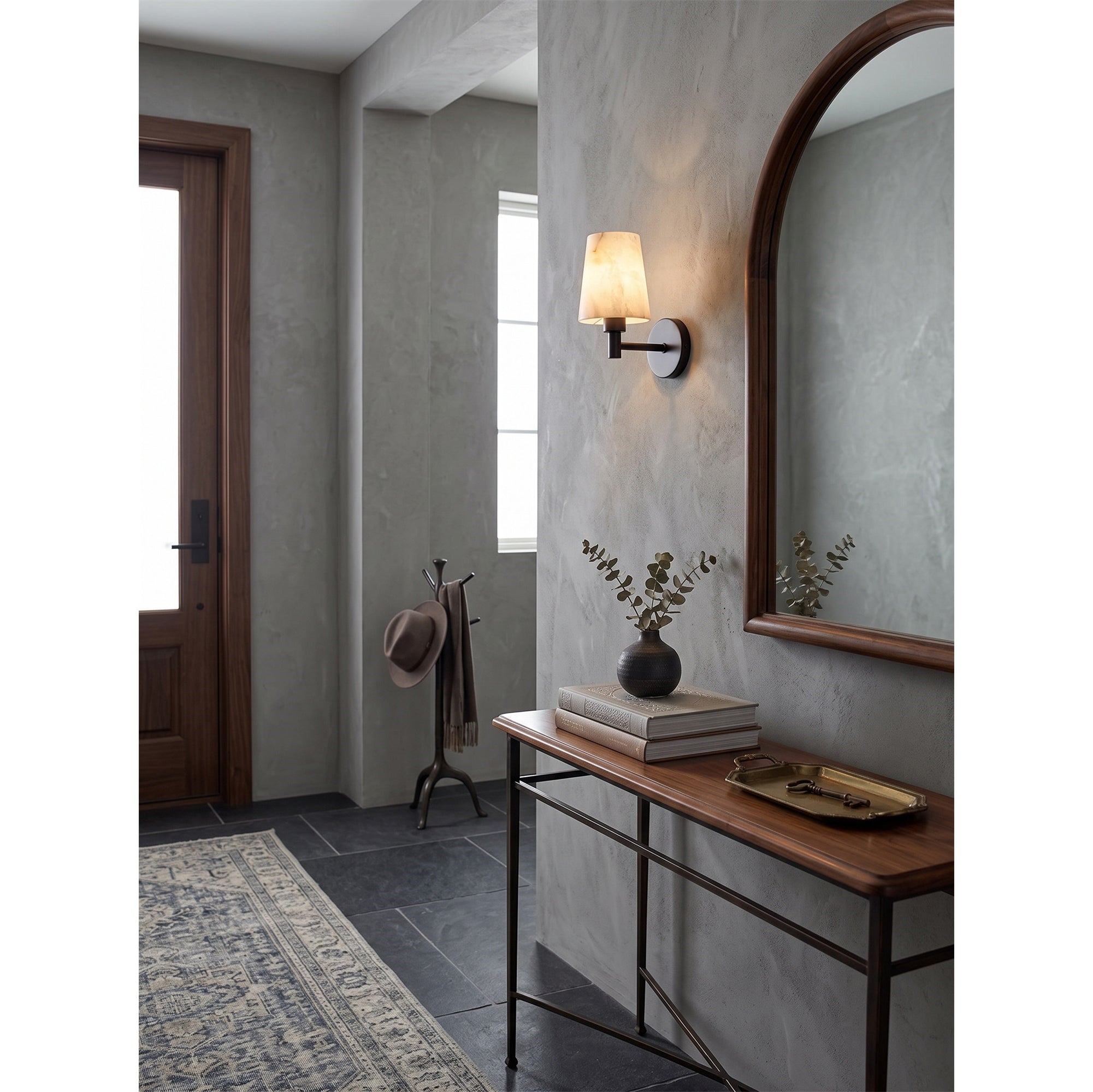 Petite Lantern Alabaster Wall Sconce