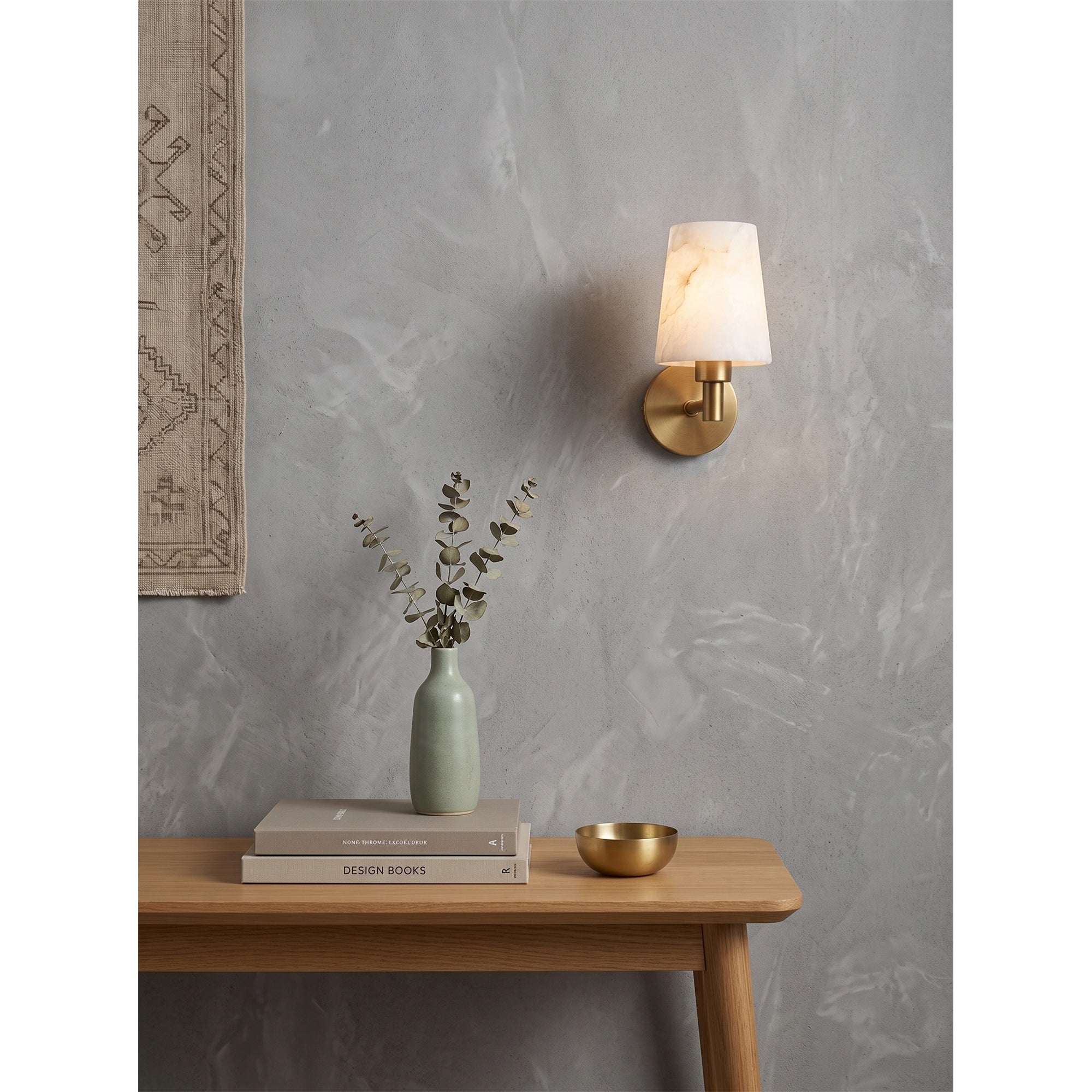 Petite Lantern Alabaster Wall Sconce