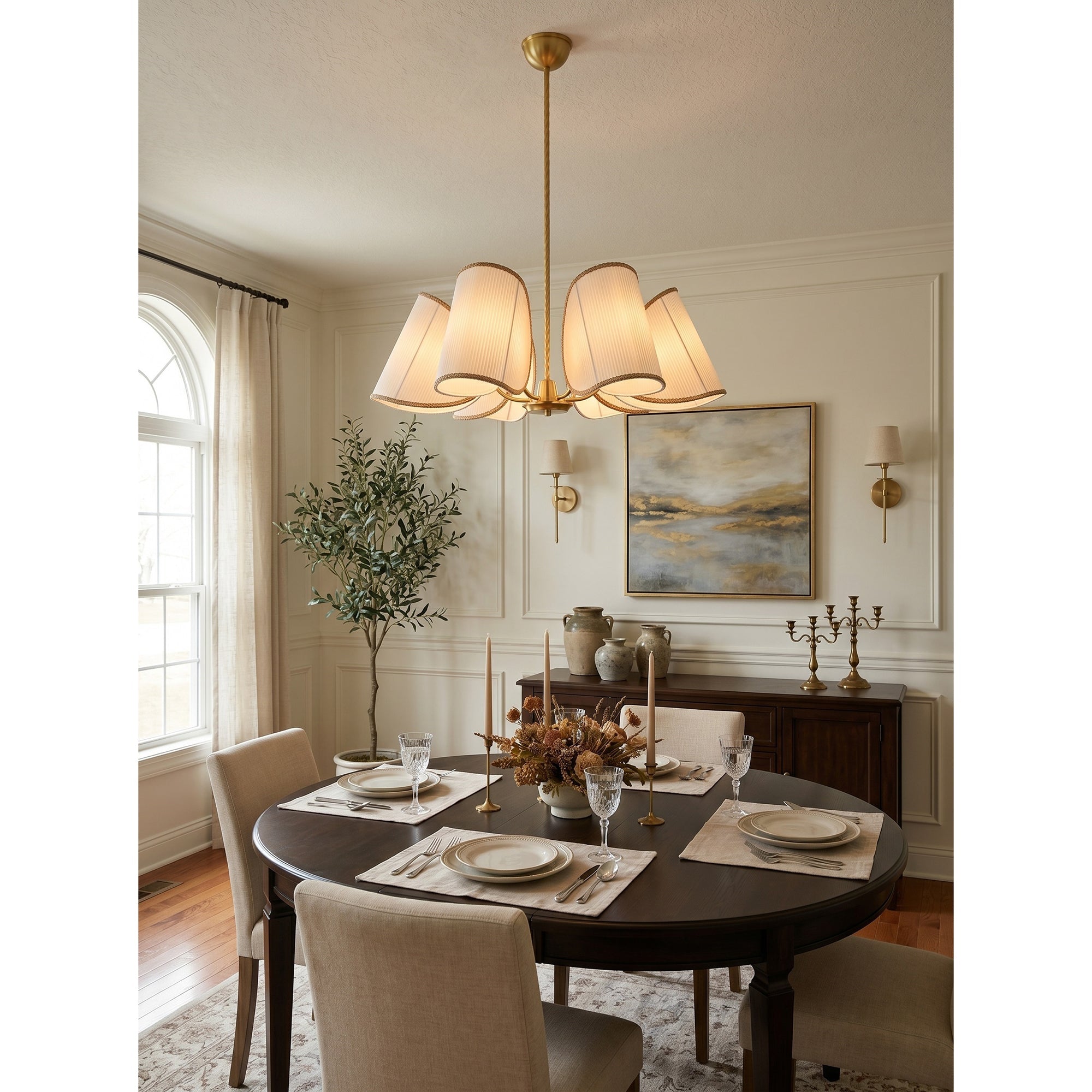 6-Light Rope Suspension Chandelier