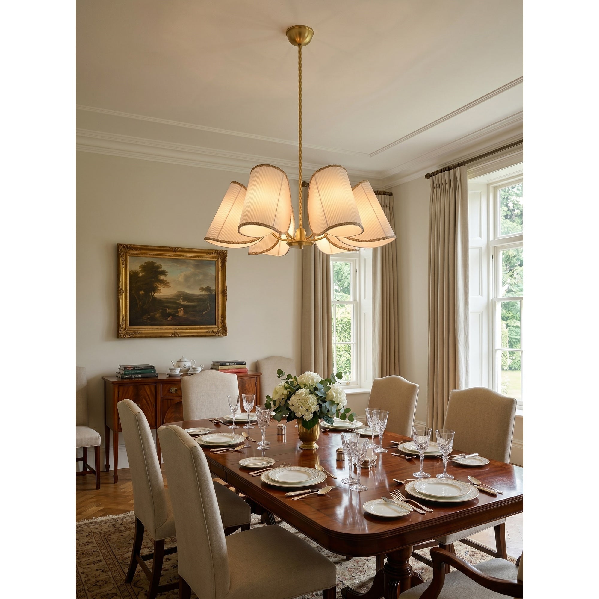 6-Light Rope Suspension Chandelier