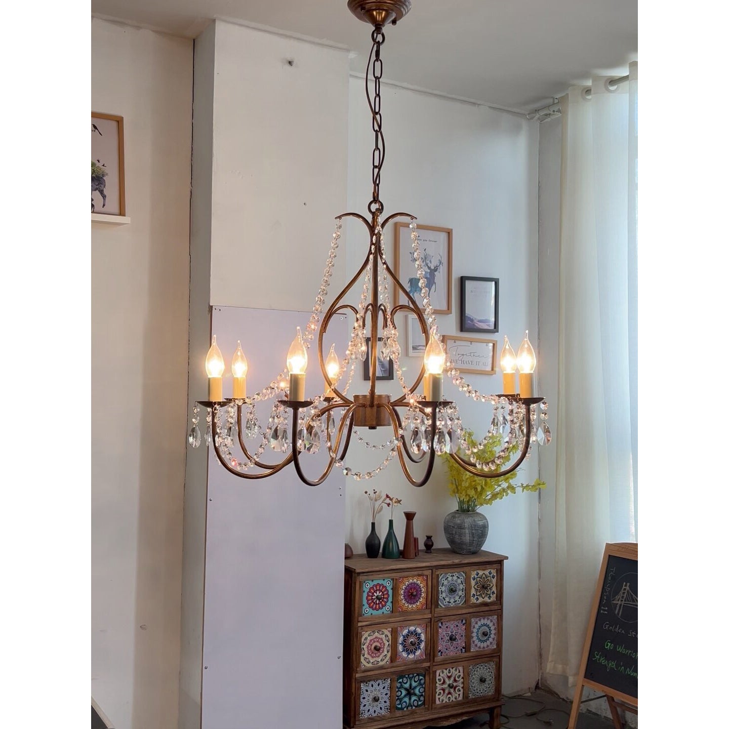 Beaded Crystal Candle-Style Chandelier