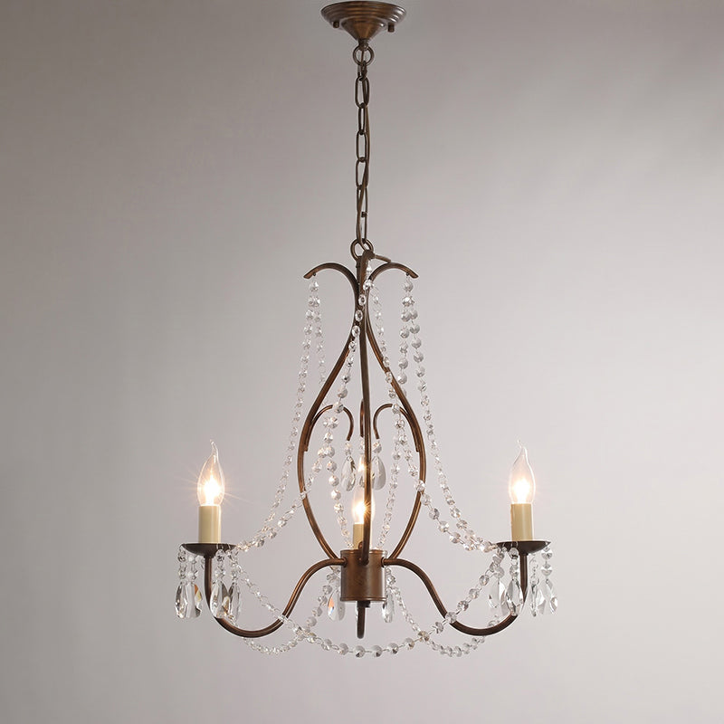 Beaded Crystal Candle-Style Chandelier