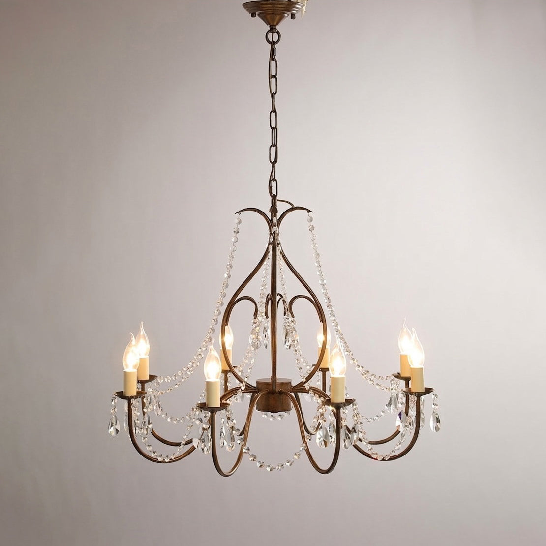 Beaded Crystal Candle-Style Chandelier