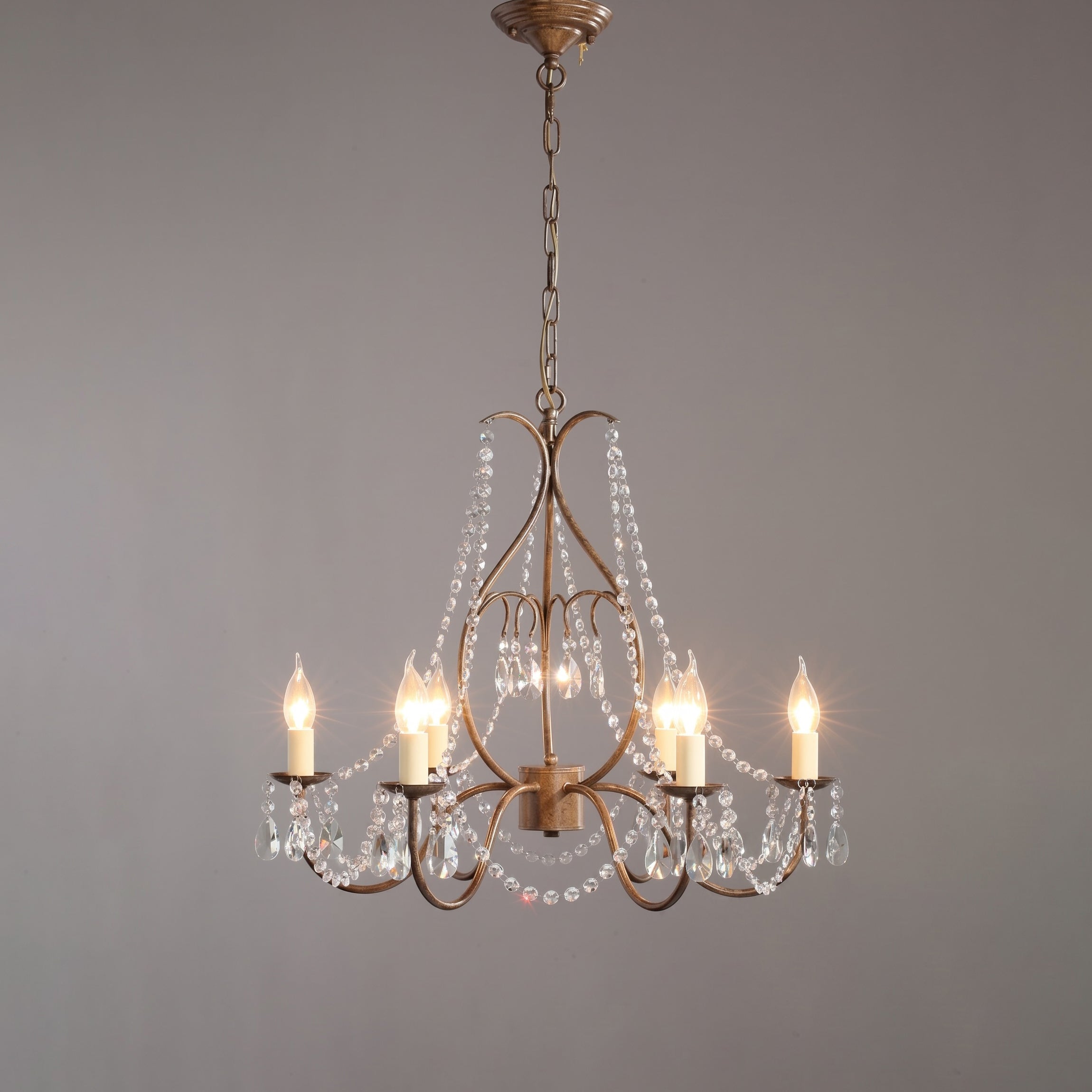 Beaded Crystal Candle-Style Chandelier