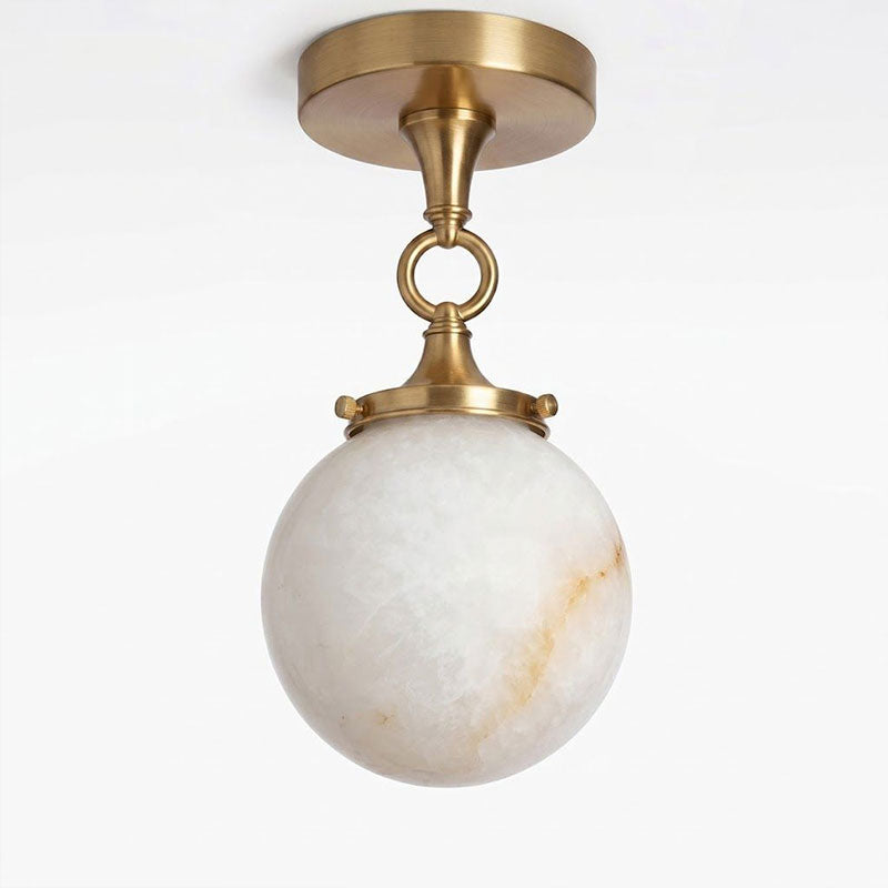 Interlocking Ring Alabaster Semi-Flush