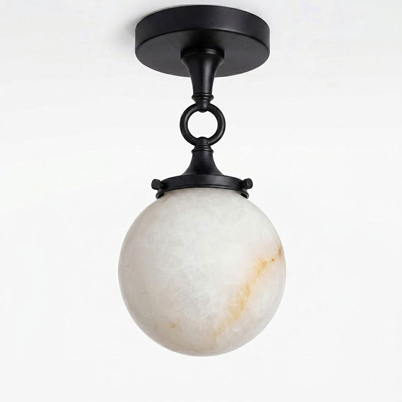 Interlocking Ring Alabaster Semi-Flush