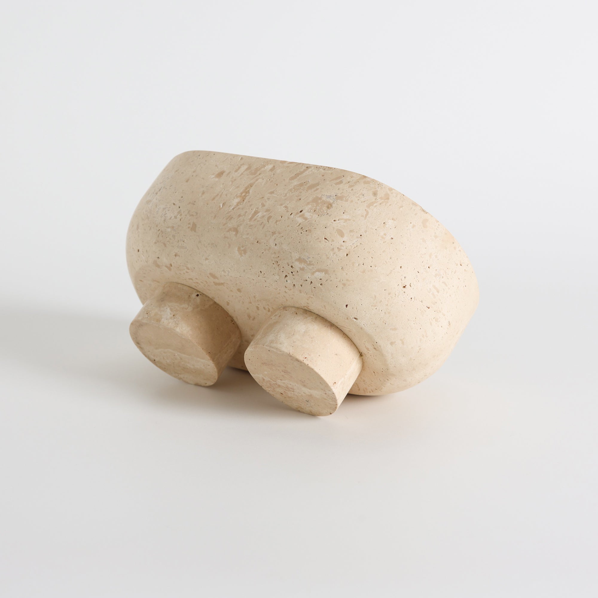 Footed Oval Stone Vanity Tray