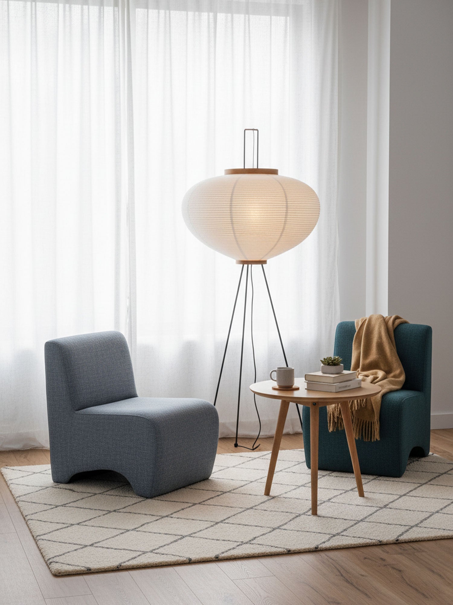 Nagare Mulberry Paper Floor Lamp