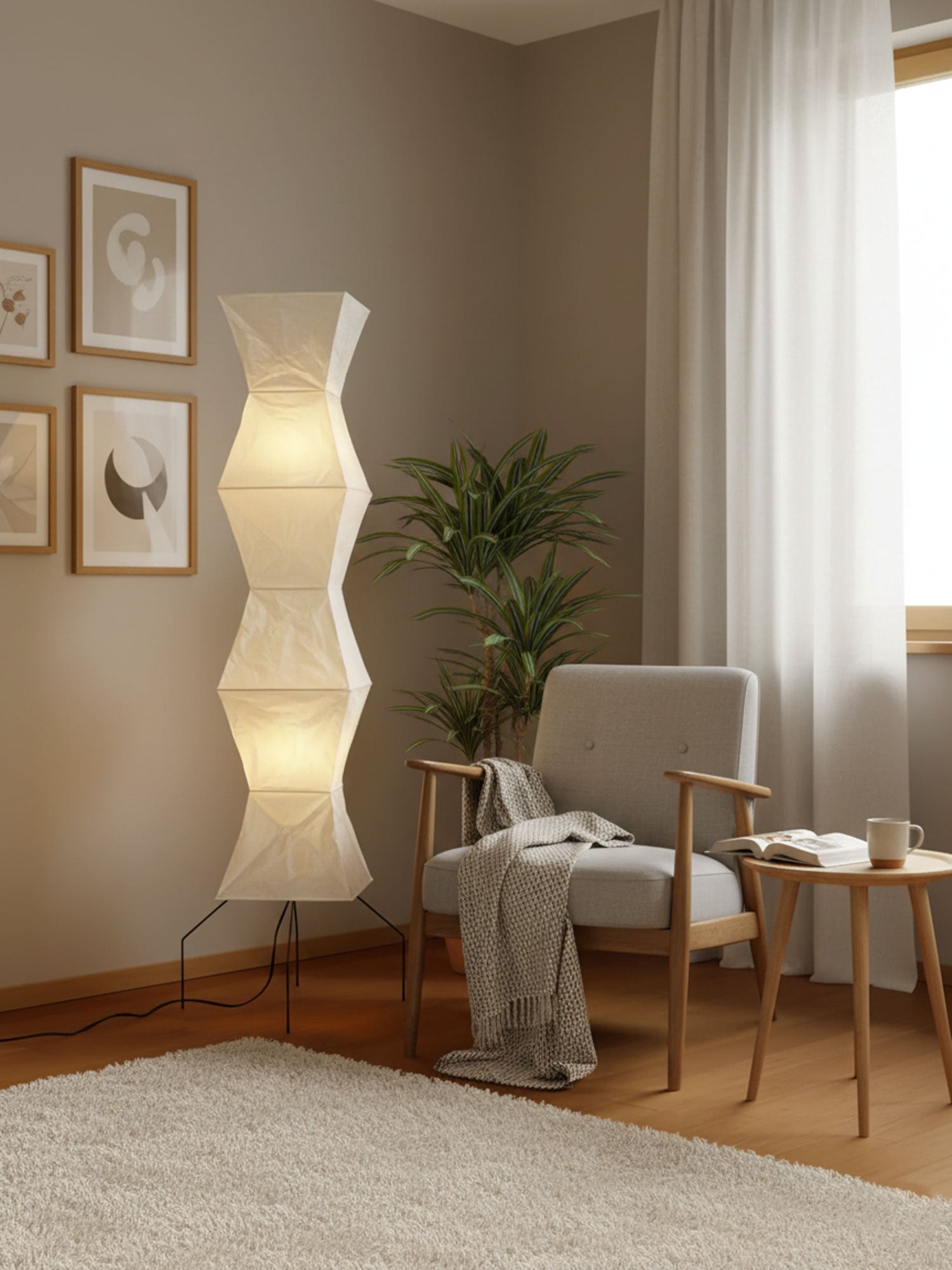 Nagare Mulberry Paper Floor Lamp