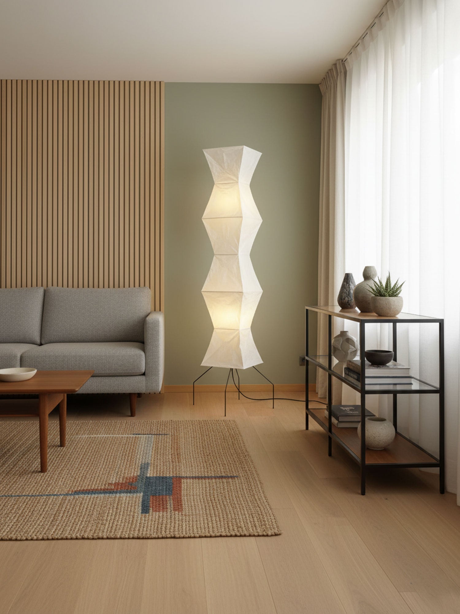 Nagare Mulberry Paper Floor Lamp