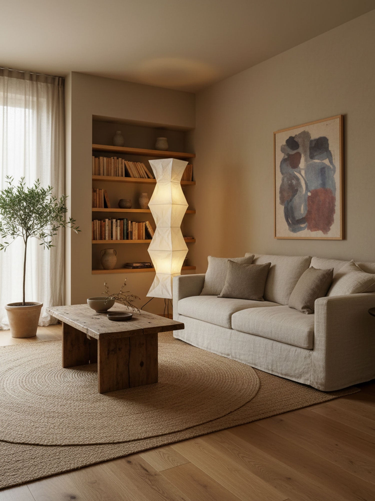 Nagare Mulberry Paper Floor Lamp